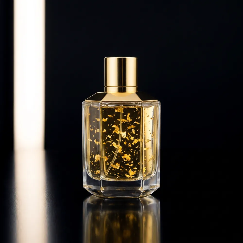 The gold-leaf finish flacon